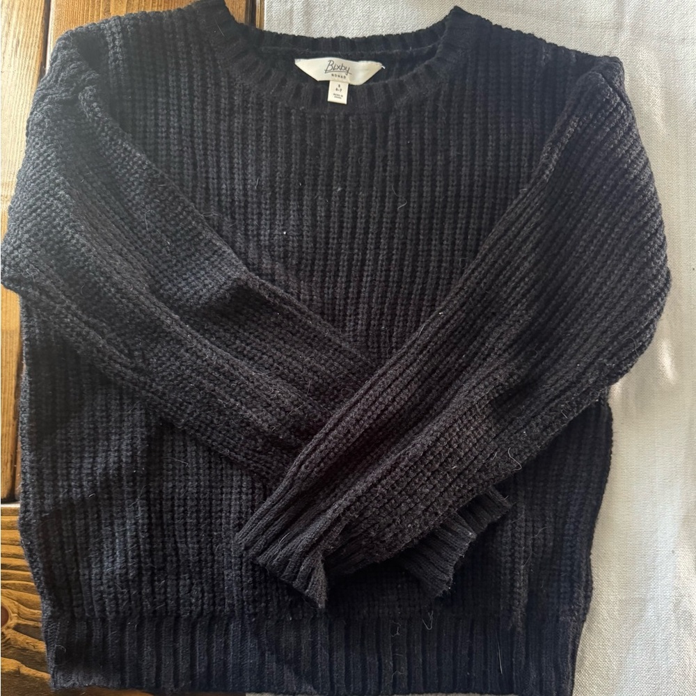 Cozy Black Ribbed Kids Sweater by Bixby Nomad (StitchFix)